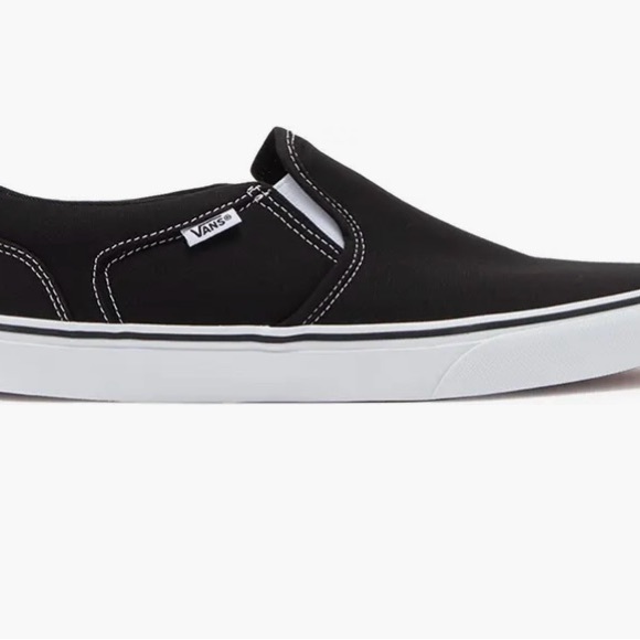 Vans Men's Black Slip-On Shoes Asher - Picture 3 of 4